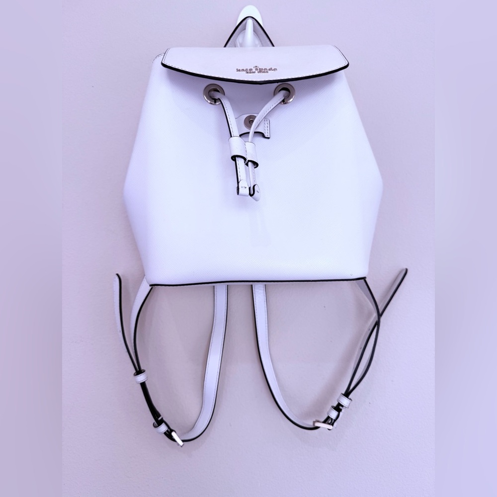 KATE SPADE White Leather Backpack